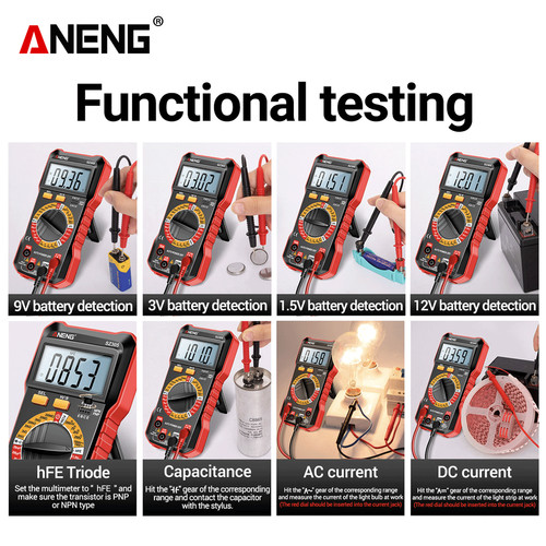 Aneng SZ305 Pro Multifunction Multimeter Digital NCV Battery Detection