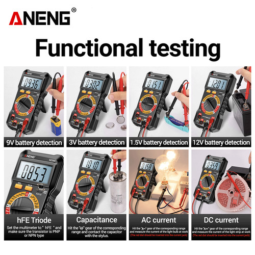 Aneng SZ305 Pro Multitester Digital Battery Detection Buzzer AC Volt