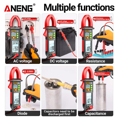 Aneng PN102+ Pro Smart Voice Clamp Meter 6000 Counts Hz Diode Original