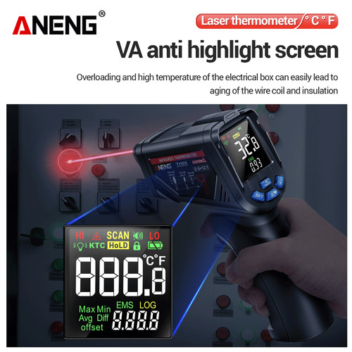 Aneng TH05 Digital Infrared Thermal Imager IR laser Sensor Gun Circuit