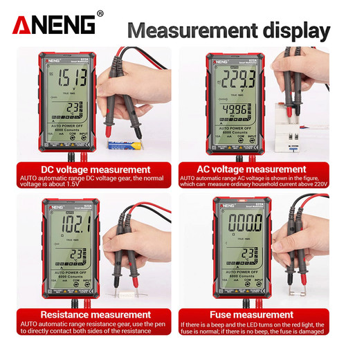 Aneng 622A Pro Digital Multimeter 6000Counts Infrared Laser Voltage
