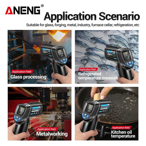 Aneng TH104 Infrared Handheld Temperature Gun-50~550℃ IR laser Sensor