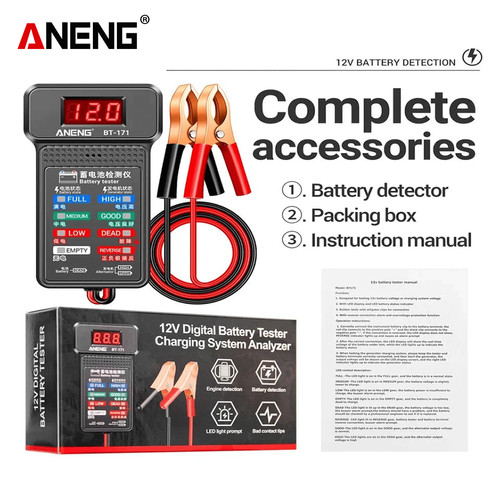 Aneng BT171 Indikator Panel Monitor Penguji Baterai Indikator 12V Ori