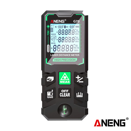 Aneng G70 Green Laser Distance Meter Ruler 0.5~1 Second Flash Test Laser Ruler 70M