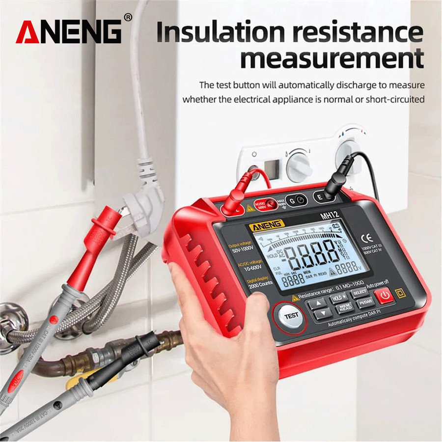 Aneng MH12 Digital Megohmmeter Meters Insulation Earth Resistance Ori