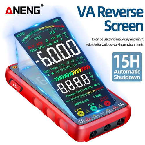 Aneng 682 Pro Smart Digital Multimeter 6000 Counts AC DC Dioda Tes Ori