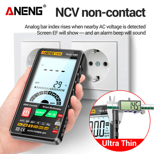 Aneng 616 Multimeter Digital Large Screen Multifunctional True Rms Ori