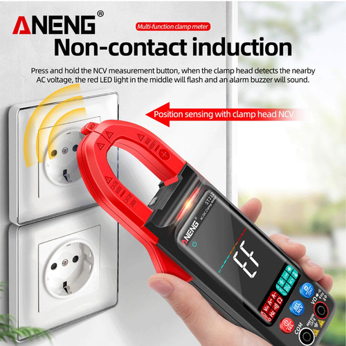 Aneng ST212 Clamp Meter AC DC T-RMS 6000 Counts REL NCV Original