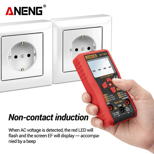 Aneng M118A Tester Multimeter Mini Digital Otomatis True Rms Original