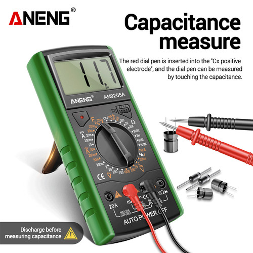 Aneng AN9205A Digital Multimeter Portable AC Auto Power Off Original