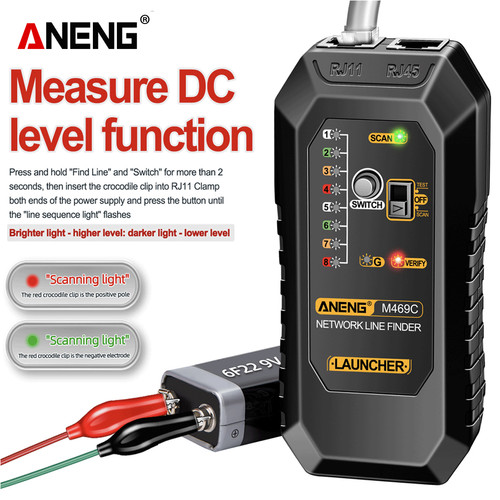 Aneng M469C Multifunction Network Cable Finder Networking Tool RJ45 RJ11 LAN Cable Tester