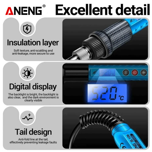 Aneng SL106 Electric Soldering 60W Irons Adjustable Temperature 220V