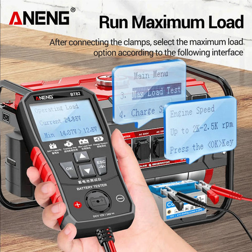 Aneng BT82 Penguji Baterai Mobil Digital Portabel Circut Detektor Bat