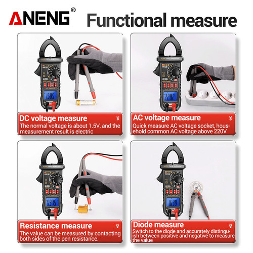 Aneng PN128 Pro 4000 Counts Digital Clamp Meter AC Current Multimeter