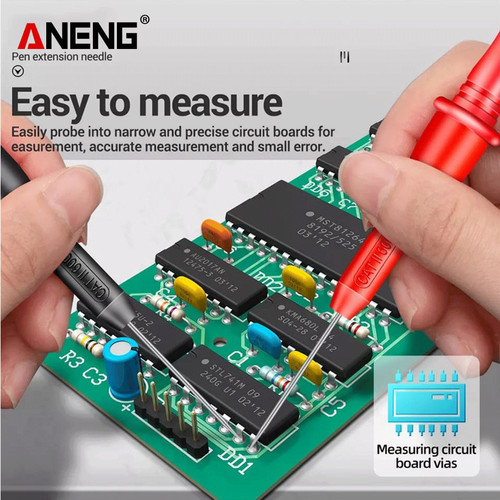 Aneng PT2002 Pin Isolasi Jarum Tindik Multimeter 10 A 600V Original