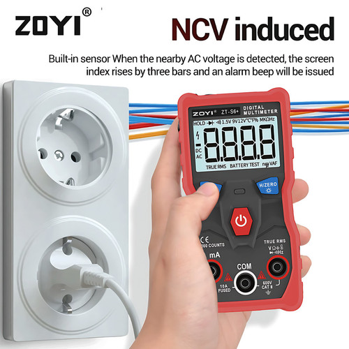 ZOYI ZT S6+ Multi meter Digital Auto Ampere AC DC Auto Capasistor AC DC Volt Resistor Buzzer Diode