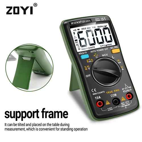 ZOYI ZT102L Digital Multitester Multimeter Industors Lengkap Kapasitor