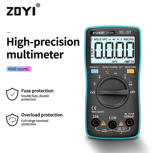 ZOYI ZT-100 Auto Multimeter Digital Multitester Avometer Original