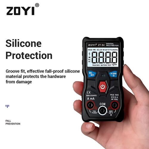 ZOYI ZT-S4 Digital Multimeter Temperature Test NCV 4000 Counts AC DC