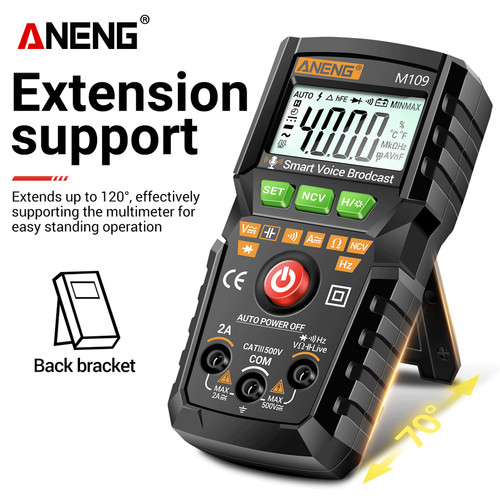 Aneng M109 Digital Multimeter Smart Mini Portable 4000 Counts Original
