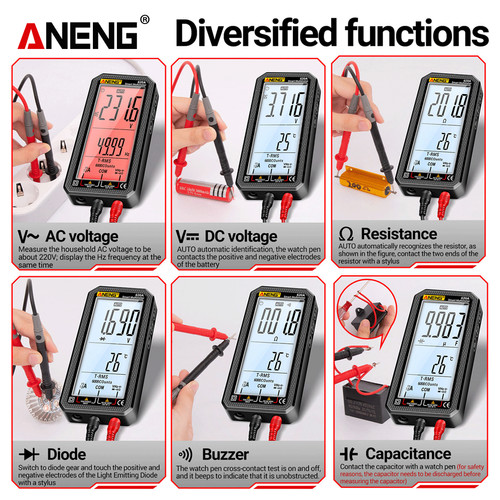 Aneng 620A Pro Multimeter Digital Profesional 6000 Count True RMS Ori
