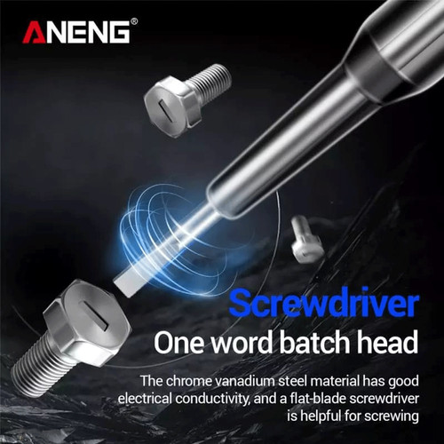Aneng B12 Obeng Tespen with Indicator Dual LED Electric Screwdriver