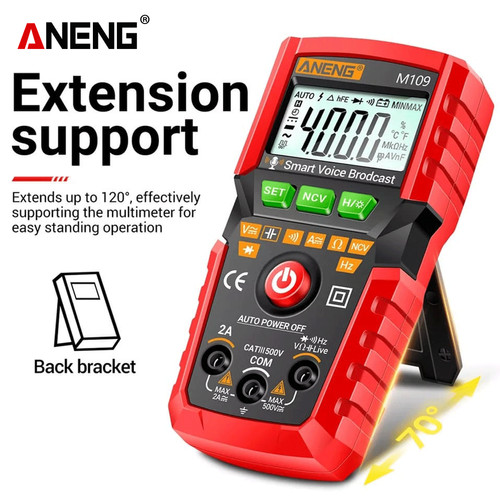 Aneng M109 Digital Multimeter Voice Electrical Instruments Tester Ori
