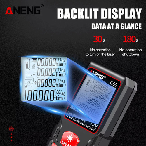 Aneng C60 Pengukur Jarak Laser Digital Distance 60 Meter Original