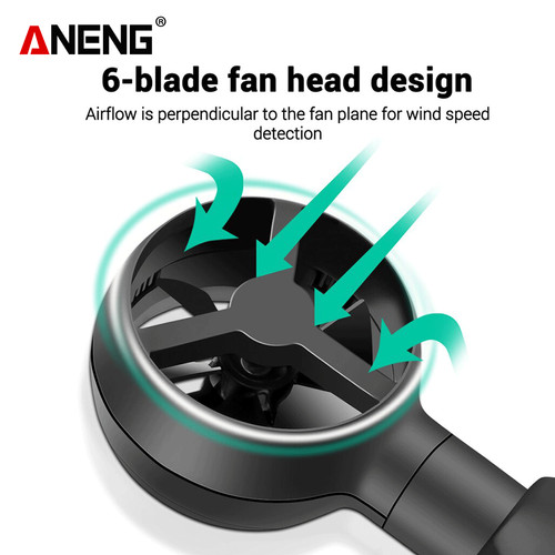 Aneng GN301 Tester Digital Anemometer 0-30 M/s Angin Meter Original