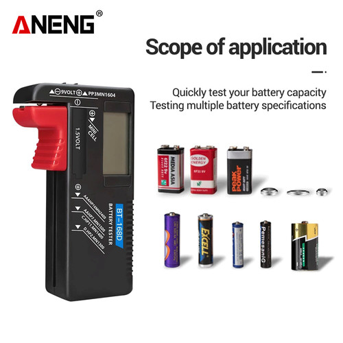 Aneng BT-168D Tester Baterai Display Digital Packing Original