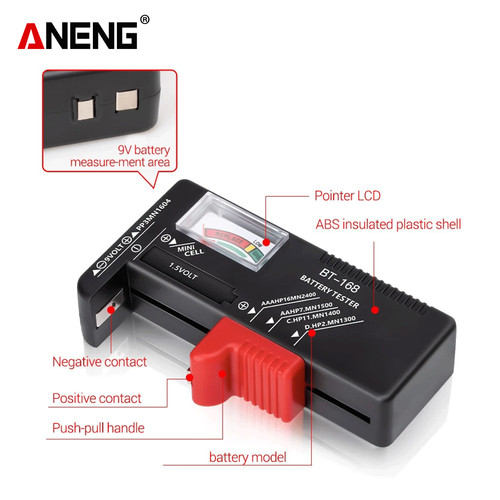Aneng BT168 Universal Battery Tester Display Analog Non Pack Original