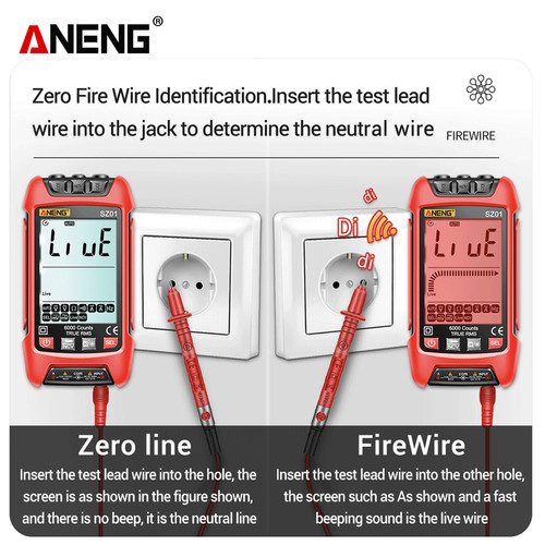 Aneng SZ01 Multimeter Digital 6000 Counts True RMS AC DC Original
