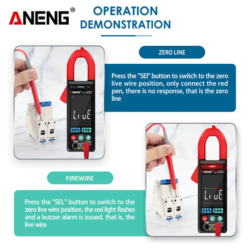 Aneng ST211 Tang Amper Multimeter Tester Digital AC/DC Original