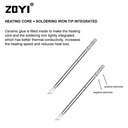 ZOYI ZT-T65-KR Mata Solder T65 Heating Element Electric Soldering Iron Tip Silver