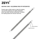 ZOYI ZT-T12-K Mata Solder T12 Heating Element Electric Soldering Iron Tip Silver