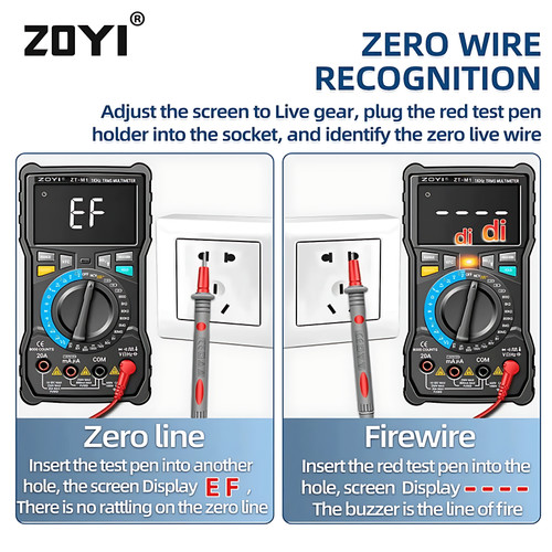 ZOYI ZT-M1 Tester Capasitor 80 MicroFarad Multimeter Avometer Battery