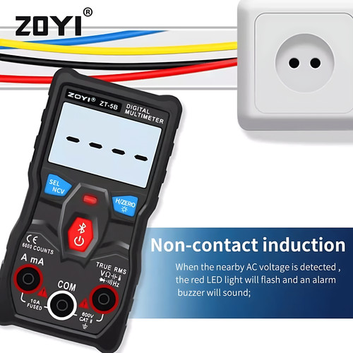 ZOYI ZT-5B Smart Avometer Multitester Multimeter 60MQ 6000uf HZ AC DC
