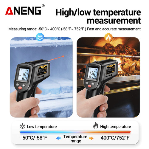 Aneng TH201 Infrared Thermometer Hygrometer Accurately Measure Temperature Original