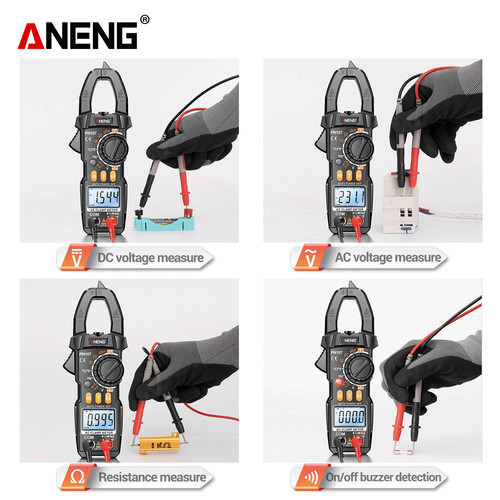 Aneng PN107 Pro Digital Clamp Meter 600V AC Volt Multitester NCV Bazer