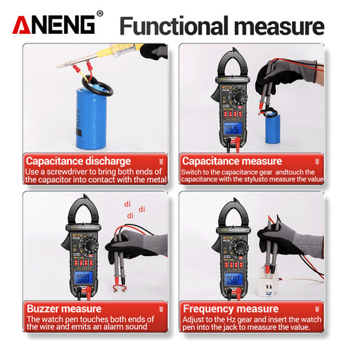 Aneng PN128 Pro 4000 Counts Digital Clamp Meter AC Current Multimeter