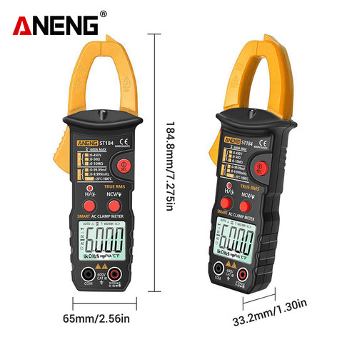 Aneng ST184 Digital Clamp Multimeter Tang Ampere with Temperature Ori