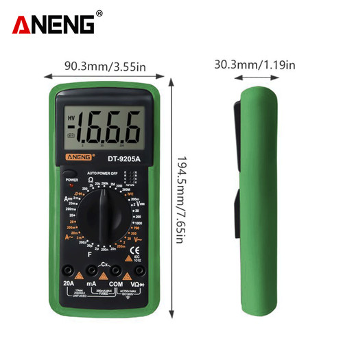 Aneng DT9205A Digital Multimeter Professional Tester Meter Original