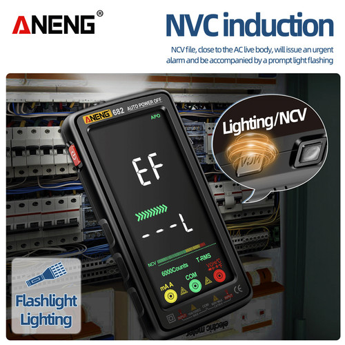 Aneng 682 Pro Digital Multimeter Tester Listrik Rechargeable Ohm Diode