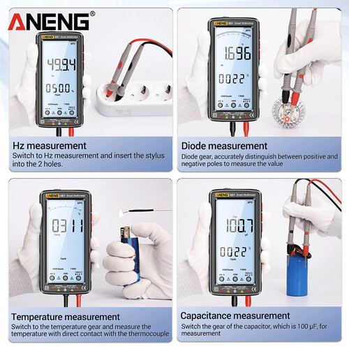 Aneng 681 Smart Digital Multimeter Rechargeable Capacitance Original