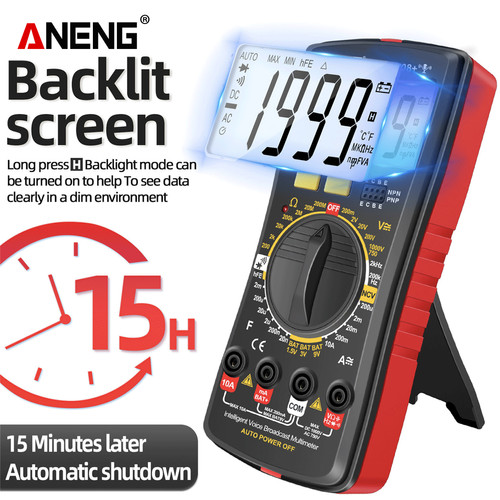 Aneng SZ08+ Digital Professional Multimeter Voice Broadcast Original