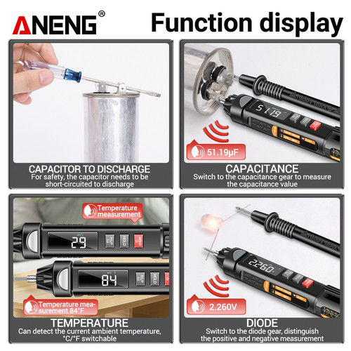 Aneng A3009 Digital Intelligent Voice Broadcast Multimeter Sensor Pen