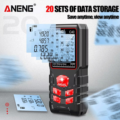 Aneng C40 Digital Laser Rangefinder Jarak Distance 40 Meter Original