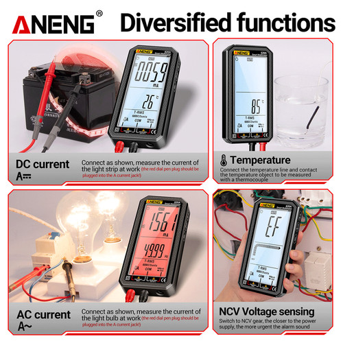 Aneng 620A Multimeter Digital Profesional 6000 Count True RMS Original