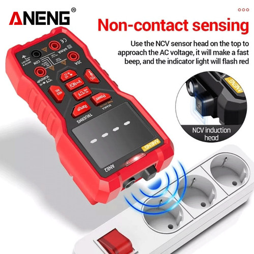 Aneng AN82 Multimeter Digital Profesional 9999 Kapasitor NCV Original