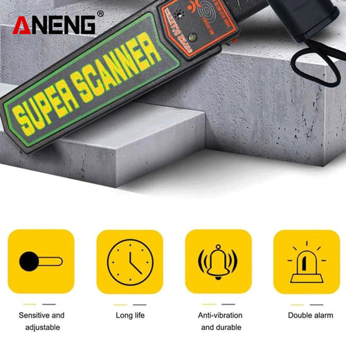 Aneng MD3003B1 Security Scanner Metal Detektor Logam Body Original